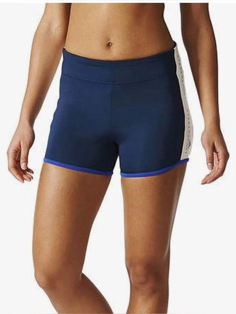 Adidas by Stella McCartney Navy Stellasports training Shorts - Picture 2 of 9